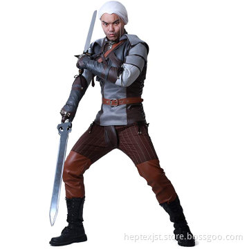 Cosplay Costume for Males White Hair Assassinator Clothes